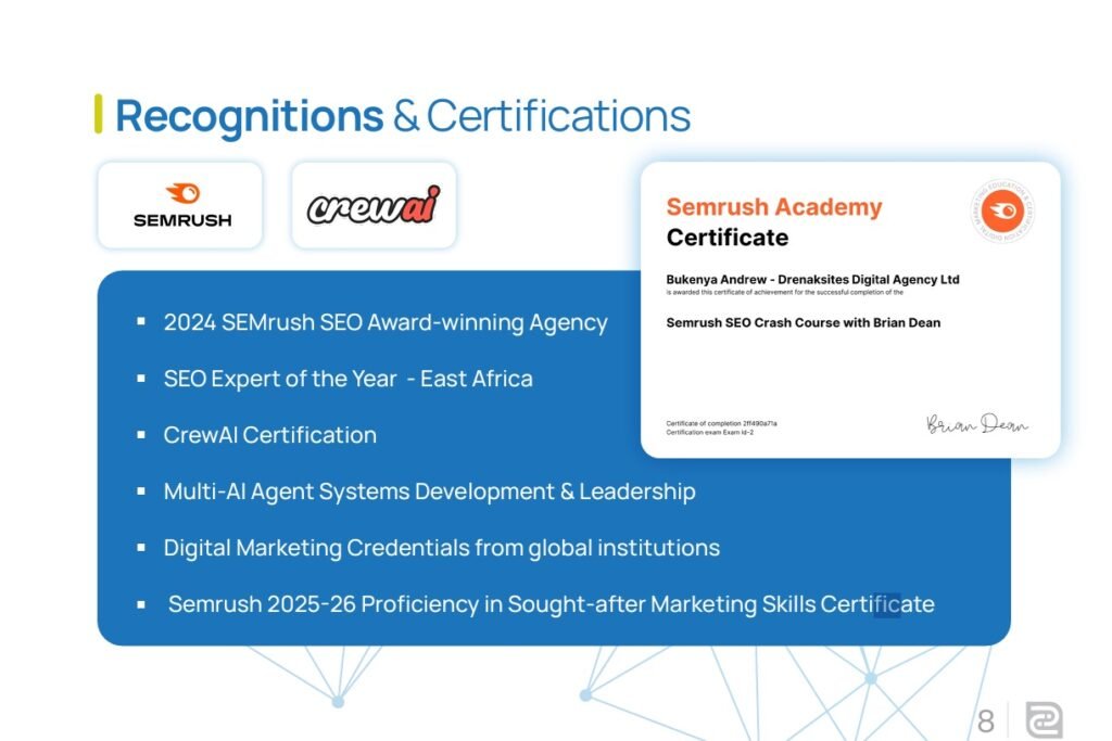 certifications from profile